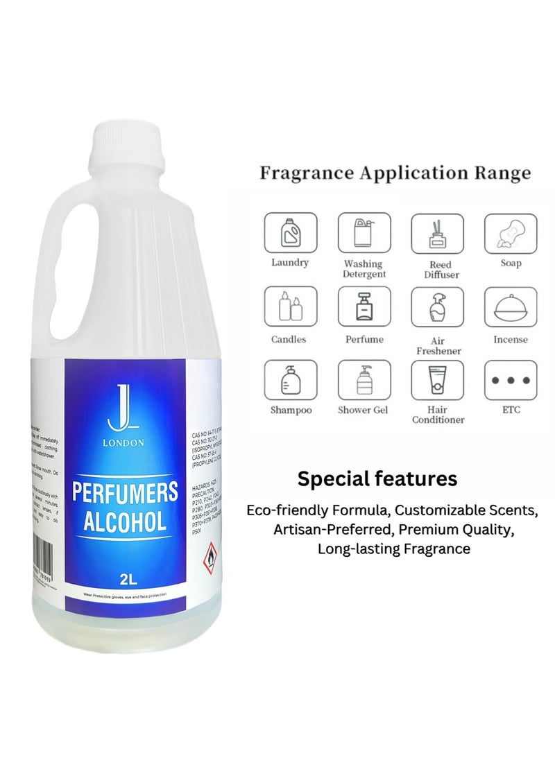JAN LONDON Jan London's Perfumers Alcohol, Ethanol, Isopropyl Myristate, and Propylene blend empowers you to create custom scents for perfumes, aftershaves, diffusers, and room sprays 2litre  - Image 3