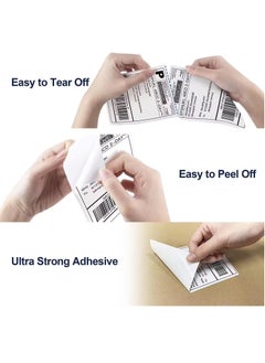 Rubik 4x4 inch Direct Thermal Shipping Labels, Pack of 500 Fan-Fold Labels Self-Adhesive Waterproof Compatible with Rollo, MUNBYN, Zebra, Fargo Label Printers  - Image 4