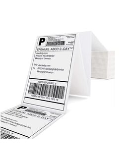Rubik 4x4 inch Direct Thermal Shipping Labels, Pack of 500 Fan-Fold Labels Self-Adhesive Waterproof Compatible with Rollo, MUNBYN, Zebra, Fargo Label Printers  - Image 5