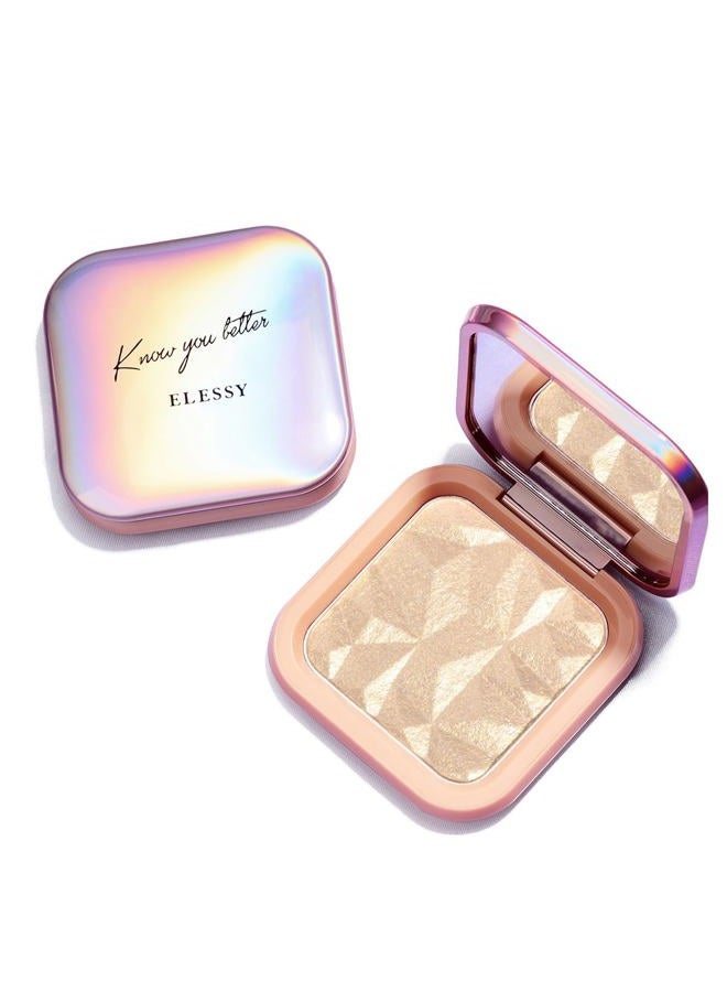 ELLESY ELESSY Highlighter Makeup Palette,Highlighter Palette Long Lasting Face illuminator Makeup Palette Shimmer Highlighter Powder Suit All Skin Tones-TWILIGHT GLOW(2pcs) - Image 1