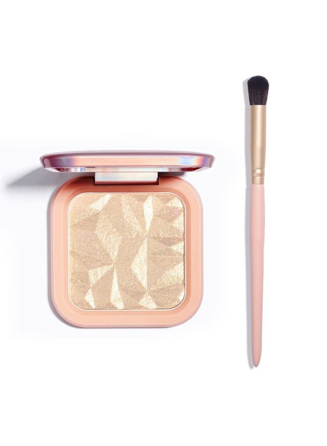ELLESY ELESSY Highlighter Makeup Palette,Highlighter Palette Long Lasting Face illuminator Makeup Palette Shimmer Highlighter Powder Suit All Skin Tones-TWILIGHT GLOW(2pcs) - Image 2