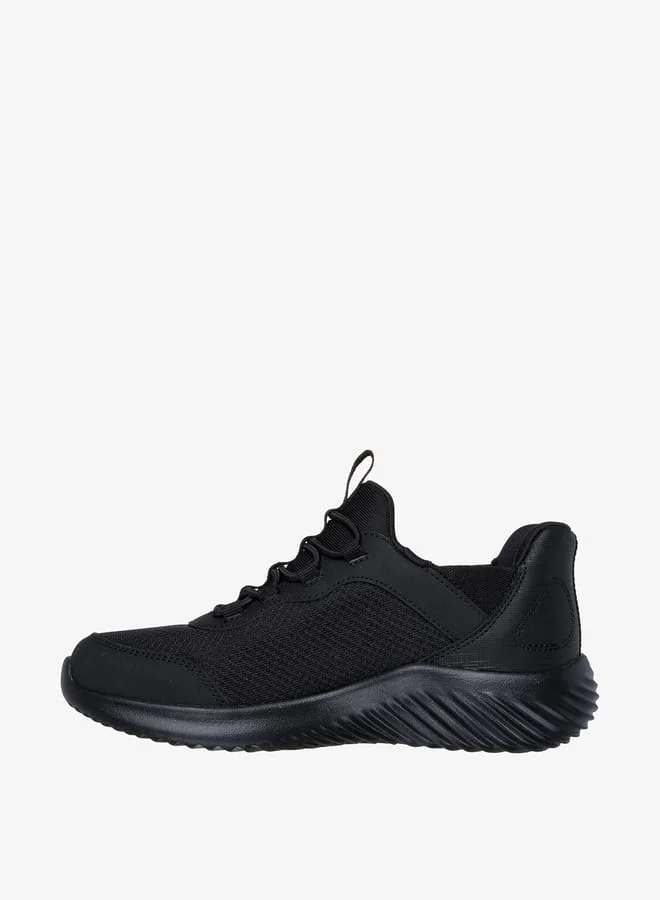 SKECHERS Boys Textured Sneakers With Stretch Lace - Bounder