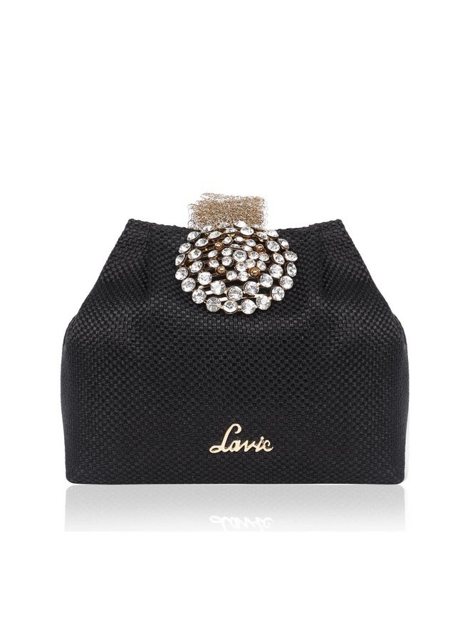 Lavie Lavie Women's Tiana Embellished Potli- Black  - Image 1
