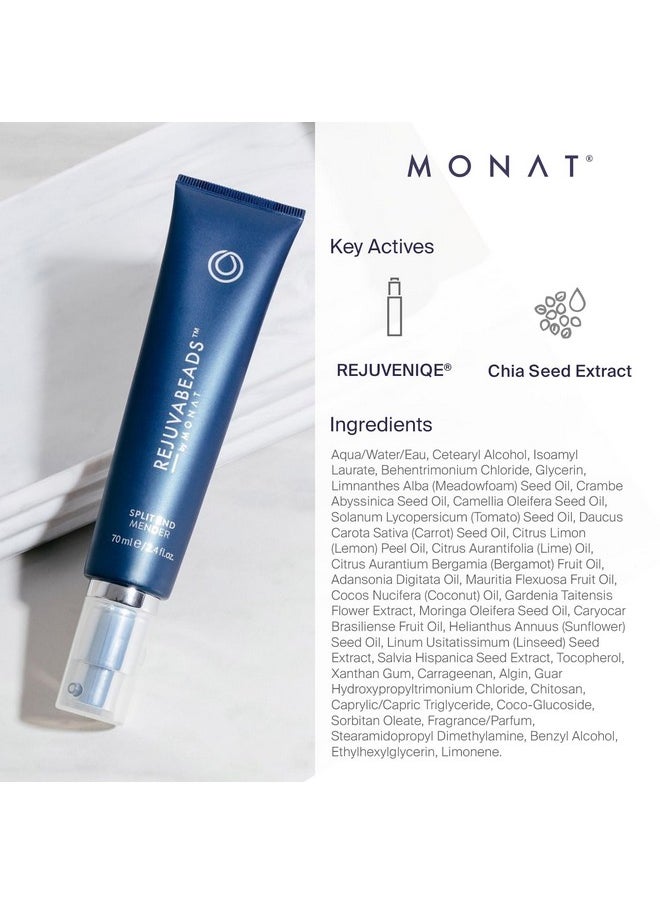 monat - MONAT Rejuvabeads® Infused w/Rejuveniqe® - A Revolutionary Leave-in Split End Mender. Lightweight Serum Instantly Repairs Split Ends & Leaves Healthier-Looking Hair. - Net Wt. 70 ml / 2.4 fl. oz. - Image 1