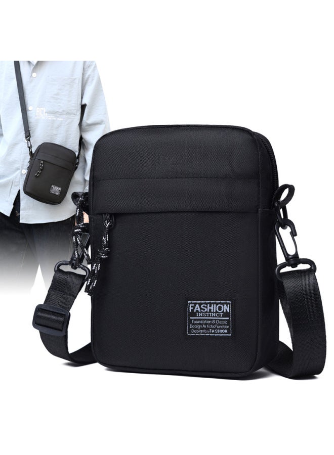 Portable Lightweight Men's Shoulder Bag Crossbody Bag Men's Ins Small Bag Trendy Brand Mini Satchel Casual Crossbody Small Backpack-Color:Gray - Image 2