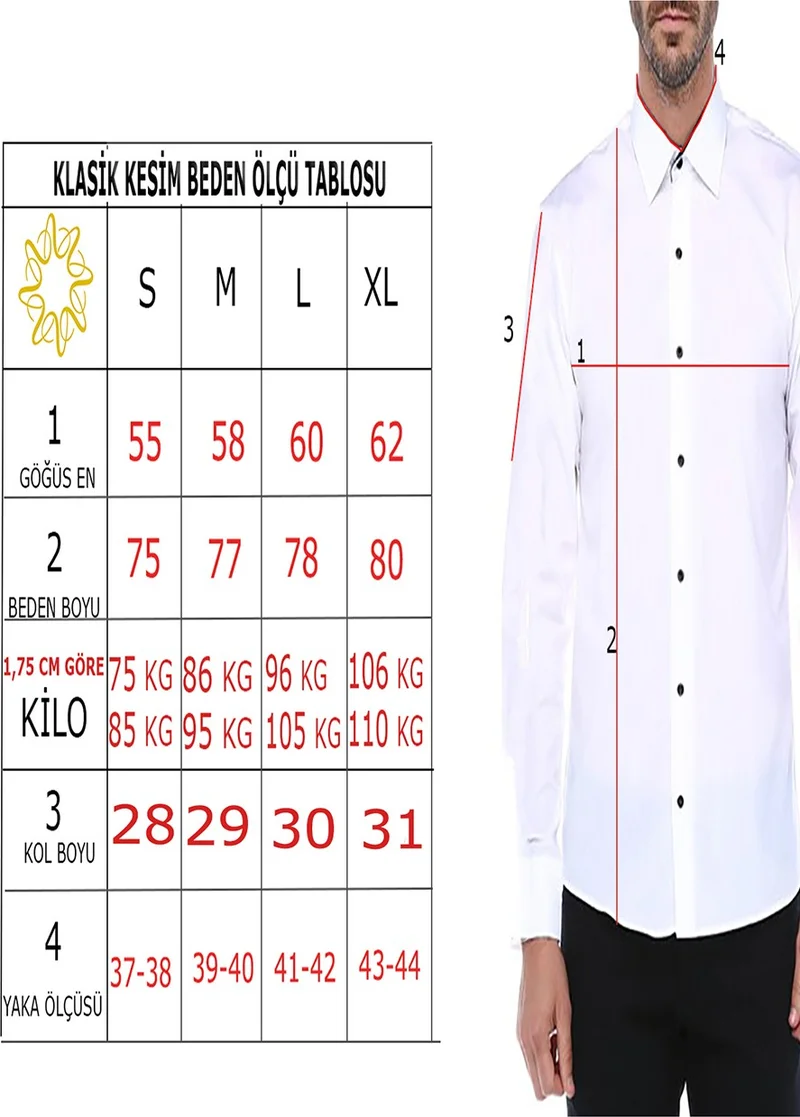 فاريتا Men's Stone Color Short Sleeve Classic Cut Collar Buttoned Cotton Satin Shirt