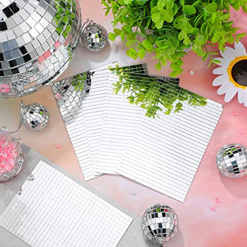 Romooa Self-Adhesive Disco Mirror Tiles Mosaic Tiles for DIY Craft Projects, 5 x 5 mm(Silver,21600 Pieces) - Image 4