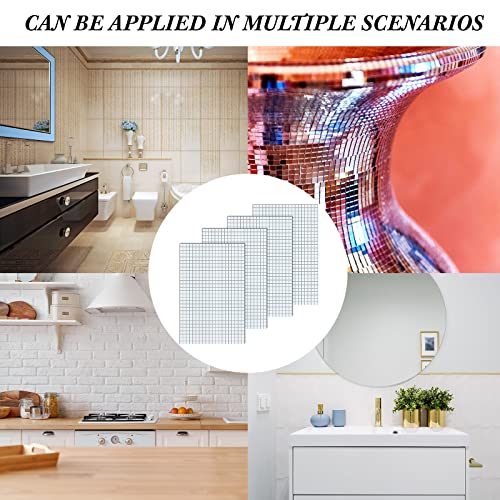 Romooa Self-Adhesive Disco Mirror Tiles Mosaic Tiles for DIY Craft Projects, 5 x 5 mm(Silver,21600 Pieces) - Image 5