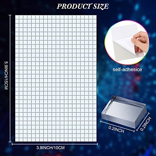 Romooa Self-Adhesive Disco Mirror Tiles Mosaic Tiles for DIY Craft Projects, 5 x 5 mm(Silver,21600 Pieces) - Image 2