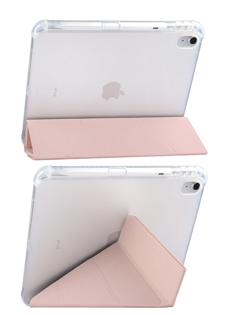 جراب لجهاز iPad (A16) مقاس 11 بوصة من الجيل 2025/جراب لجهاز iPad 10 مقاس 11 بوصة من الجيل العاشر 2022 جراب لجهاز iPad 10 مقاس 11 بوصة من الجيل العاشر مع حامل رفيع وغطاء خلفي شفاف ناعم مع حامل قلم رصاص وغطاء ذكي لجهاز iPad مقاس 11 بوصة من الجيل العاشر 2022/10.9 بوصة من الجيل العاشر 2022