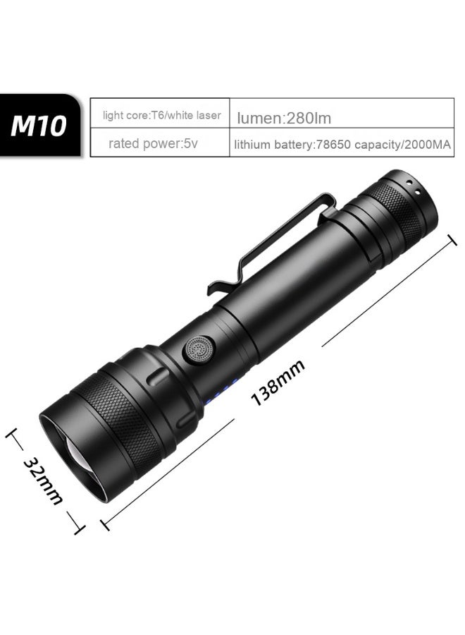 NIBEMINENT Zoomable Rechargeable Outdoor Flashlight - High Lumen Multi-Function with Long Battery Life