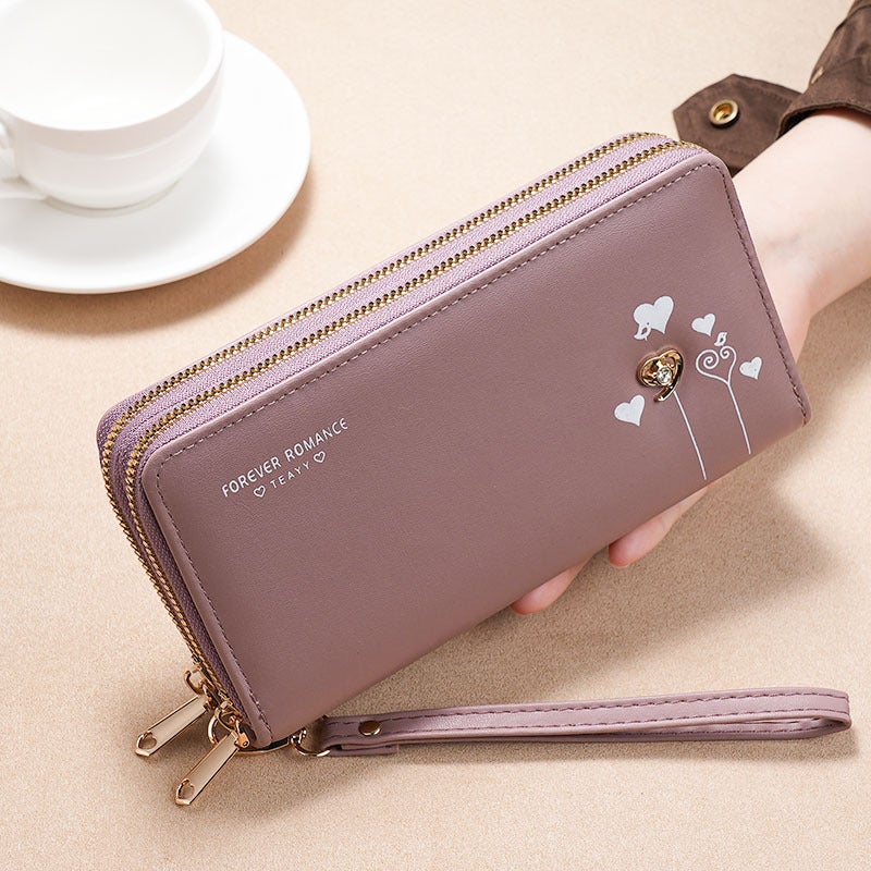 Multifunctional Solid Color PU Leather Wallet, RFID Blocking Design Portable Daily Storage Purse for Cards Cash Coin Business Use - Image 1