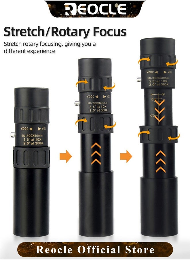 REOCLE Monocular Telescope High Definition Ultra Light Pocket Telescope High Powered Handheld Telescope Ideal Handheld Telescope for Adults and Kids  - Image 2