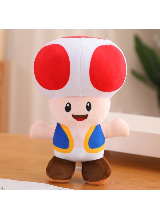 هالامودو لعبة رأس الفطر الأحمر الفاخرة -22 سم، مثالية لغرفة النوم وديكور غرفة المعيشة، هدية مثالية للأطفال - Image 2