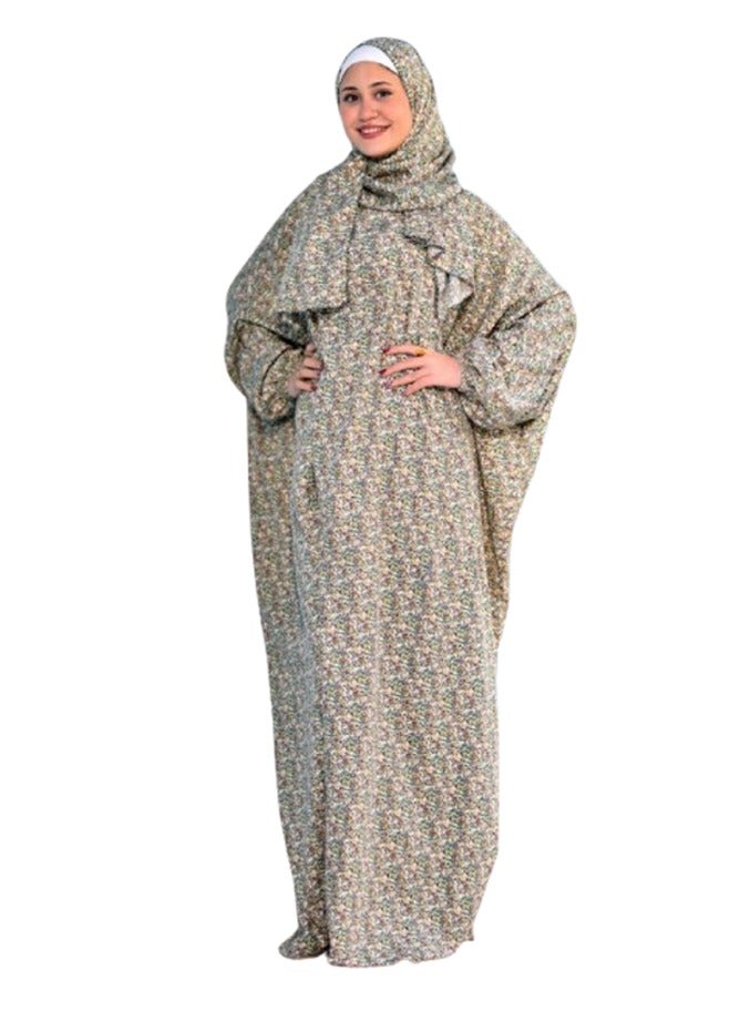 اسدال صلاة فسكوز مطبوع ورد - متعدد الالوان  - Image 1