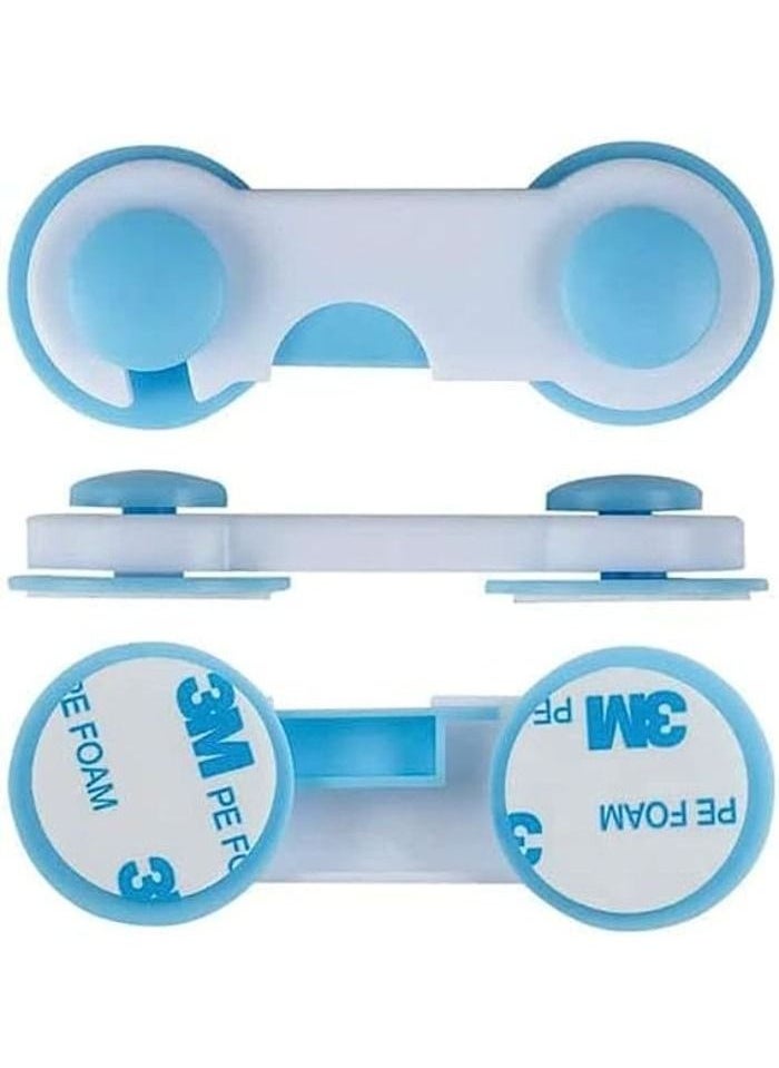 Generic - 2 sets of cupboard and drawer locks to protect children - safe and practical use for children - easy to install and disassemble - random color - Image 1