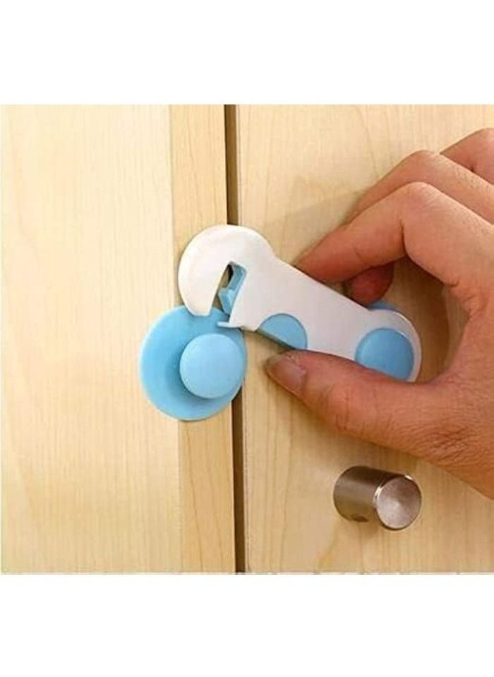 Generic - 2 sets of cupboard and drawer locks to protect children - safe and practical use for children - easy to install and disassemble - random color - Image 1