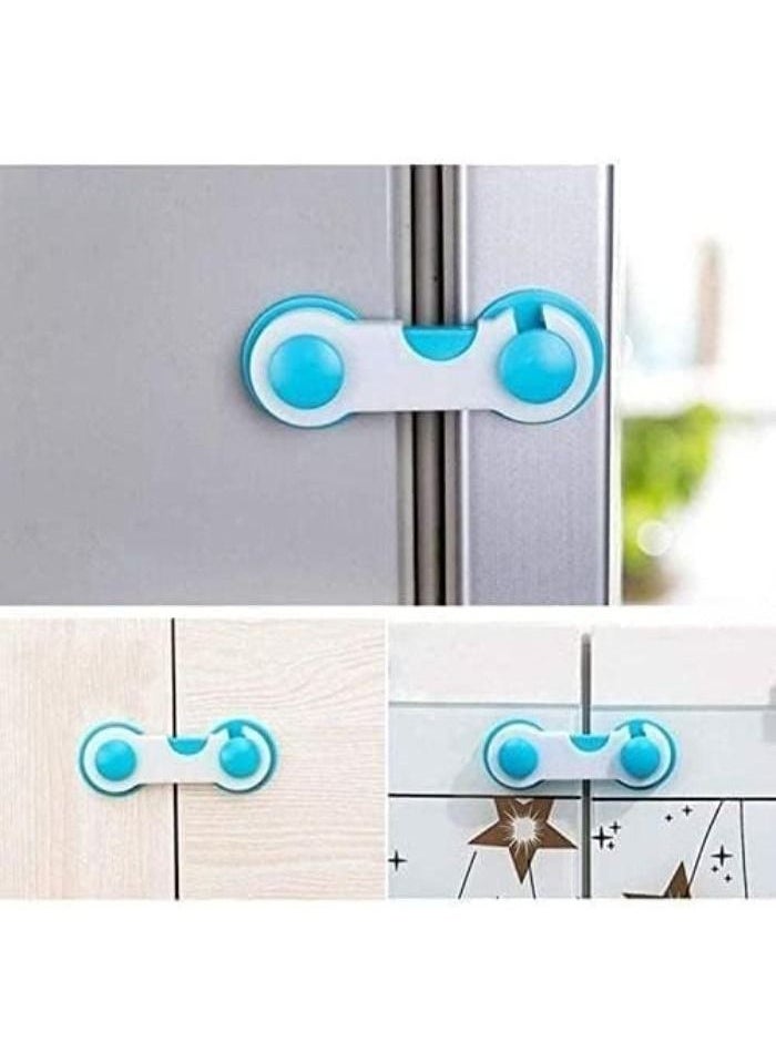 Generic - 2 sets of cupboard and drawer locks to protect children - safe and practical use for children - easy to install and disassemble - random color - Image 1