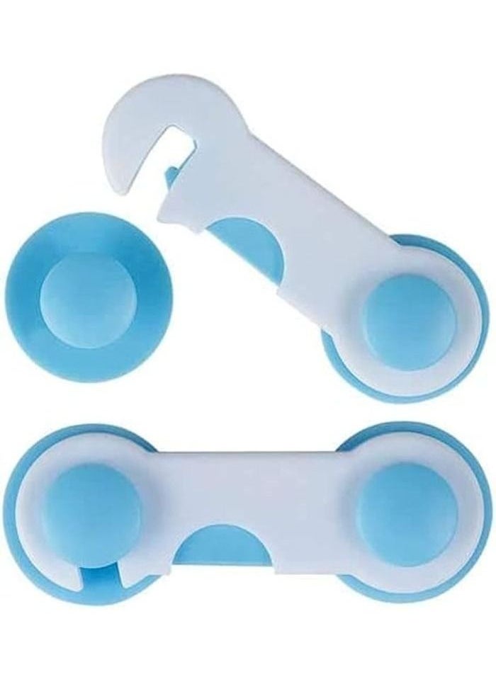 Generic - 2 sets of cupboard and drawer locks to protect children - safe and practical use for children - easy to install and disassemble - random color - Image 1
