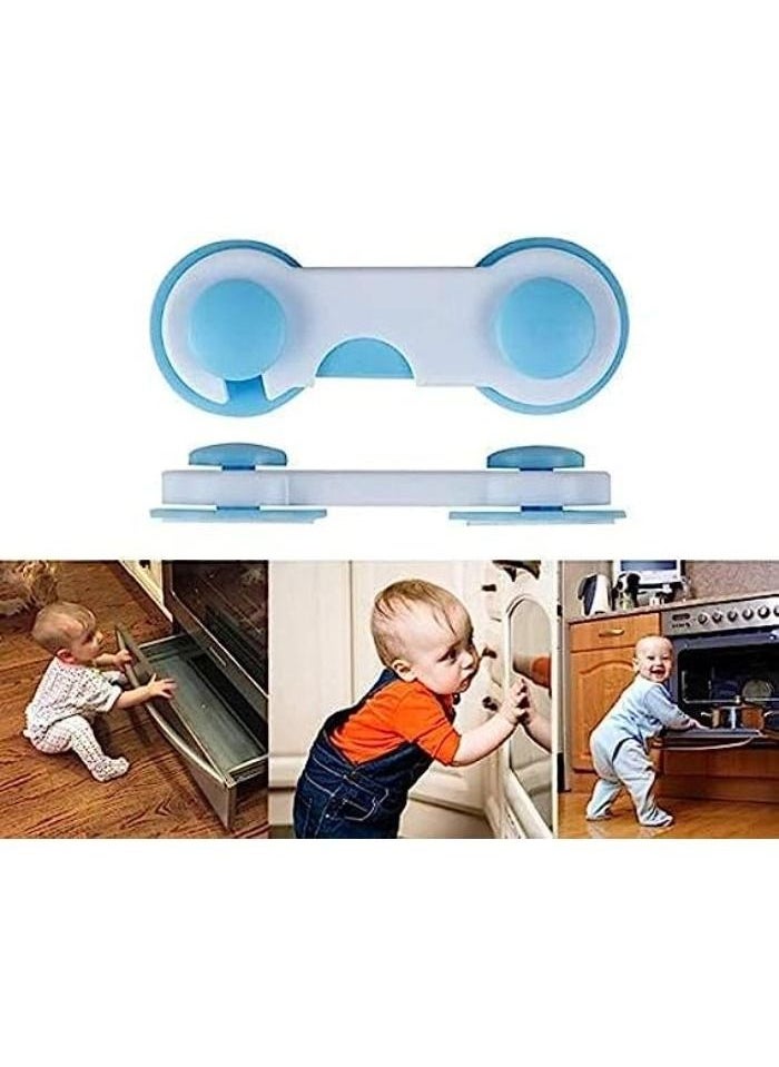 Generic - 2 sets of cupboard and drawer locks to protect children - safe and practical use for children - easy to install and disassemble - random color - Image 1