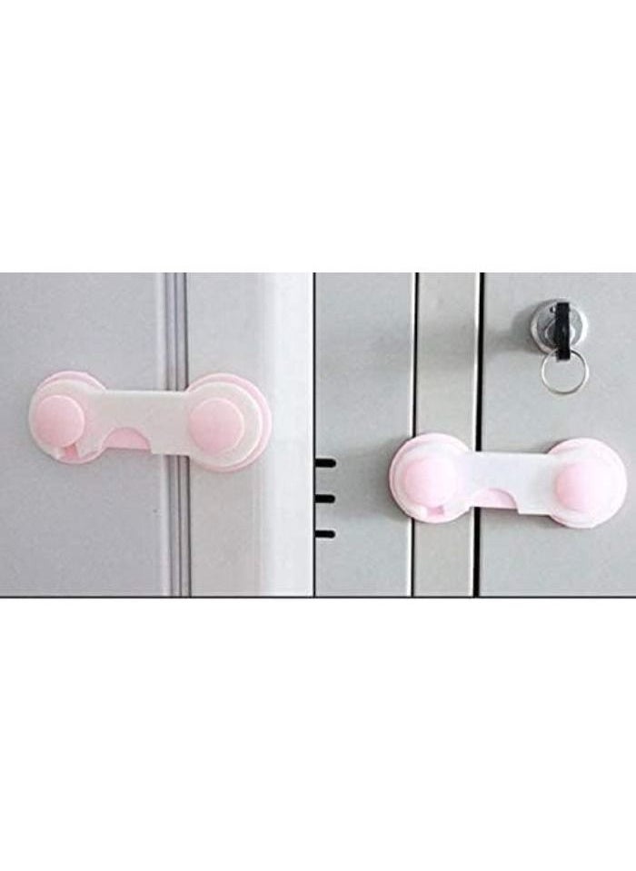 Generic - 2 sets of cupboard and drawer locks to protect children - safe and practical use for children - easy to install and disassemble - random color - Image 1