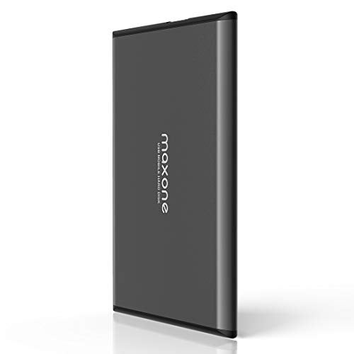 Maxone 1TB Ultra Slim Portable External Hard Drive HDD USB 3.0 Compatible with PC, Laptop, Charcoal Grey - Image 1