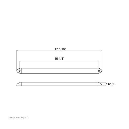 United Pacific 37089B 23 SMD LED 17 1/4" Stop/Turn/Tail & Park/Turn/Clearance Light Bar W/Reflector - Amber LED/Amber Lens - Image 4