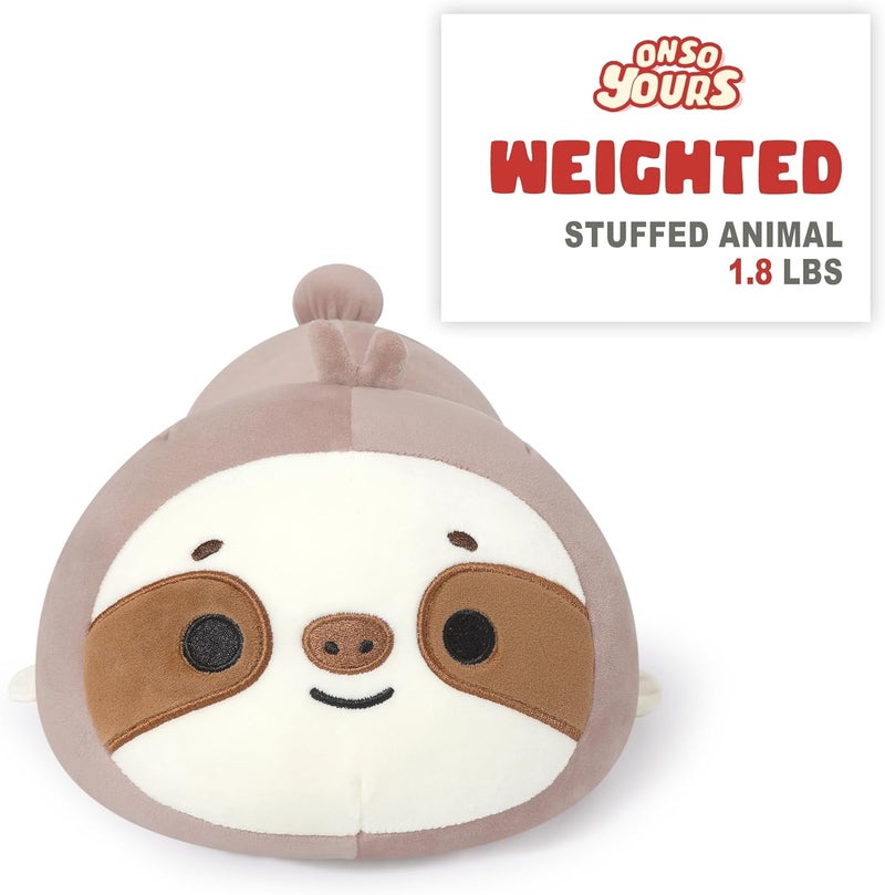 Onsoyours Original Weighted Sloth Plush, Cute 13.8"|1.8 Pound Hugging Sloth Weighted Stuffed Animal, Soft Collectible Plushies Pillow Toy Gift for Kids & Adults - Image 3