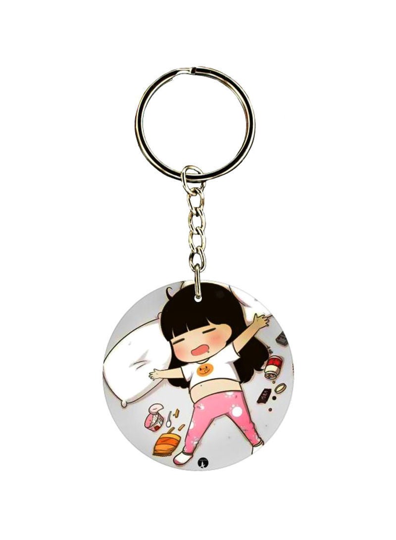 Girl Printed Keychain