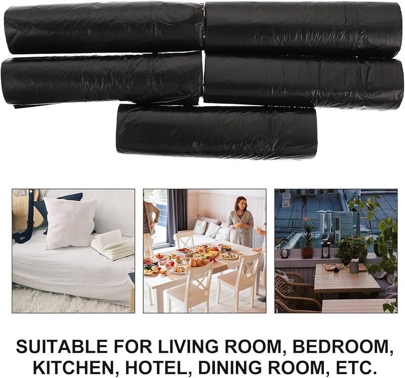 Heavy Duty Drawstring Trash Bags 45x50 Inches 5pcs Black White Multipurpose - Image 5