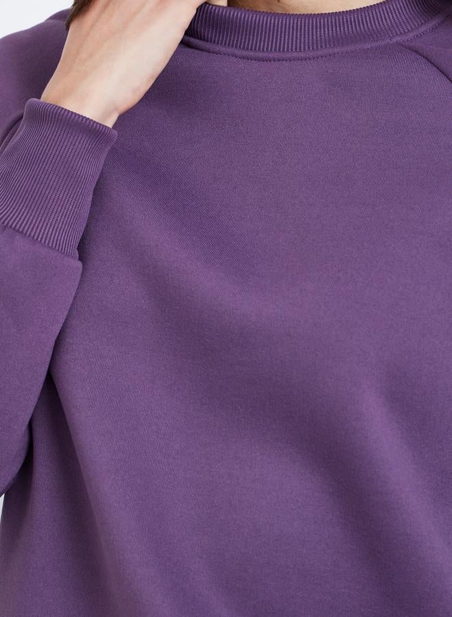 Styli Purple Regular Fit Sweatshirt and Joggers Co-ords - Image 4