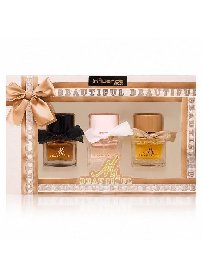 Influence Germany Ms Beautiful Eau De Parfum Gift Set for Women 3 x 30ml - Image 1