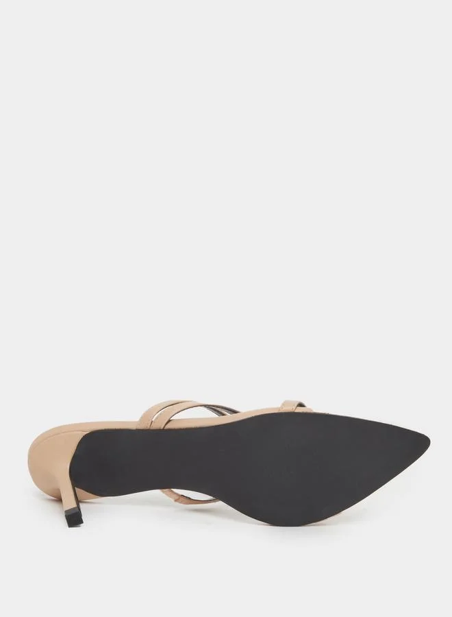 RAID Raid Beige Strappy High Heel Sandals