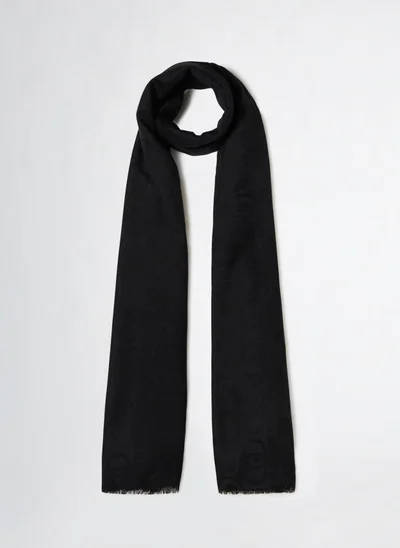 Liu Jo Black Jacquard Monogram Stole