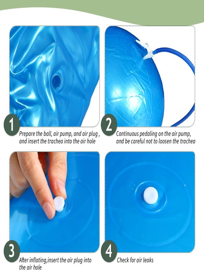 Hungdao 6 Pack Exercise Ball Bulk Inflatable Pregnancy & Workout Ball 22 Inch Heavy Duty Pilates Ball for Yoga Stretching Therapy Balance Physical Fitness(Blue) - Image 3