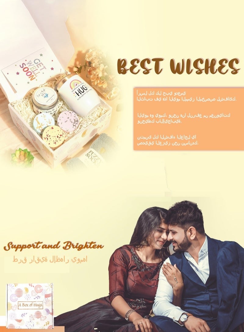 بوليفياز سلة هدايا نسائية فاخرة للعناية بالبشرة - مجموعة سبا استثنائية مع أدوات استحمام عطرية وشموع علاجية لتجربة عيد ميلاد لا تُنسى - Image 5