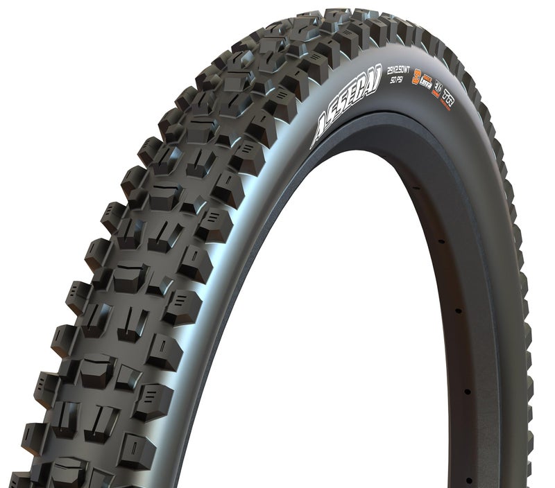 Maxxis Maxxis Assegai WT 120 TPI Foldable 3C MaxxGrip EXO+/TR Tyre, Black, 27.5 x 2.5 inches - Image 1