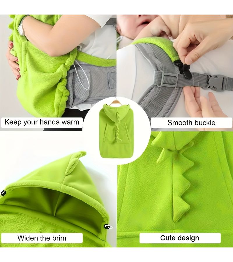Dinosaur Style Baby Carrier Hood Stroller Cover Windproof Soft Outdoor Blanket - Image 5