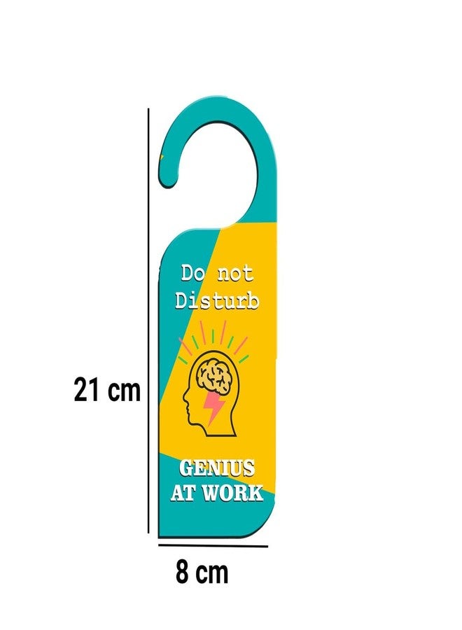 ASHVAH Genius at Work Door Hanger/DND Sign, Do not Disturb Door Knob Hanger/Door Tag for Bedroom, Couple, Studyroom, Home, Office, Meeting, Sleeping D-005 - Image 3