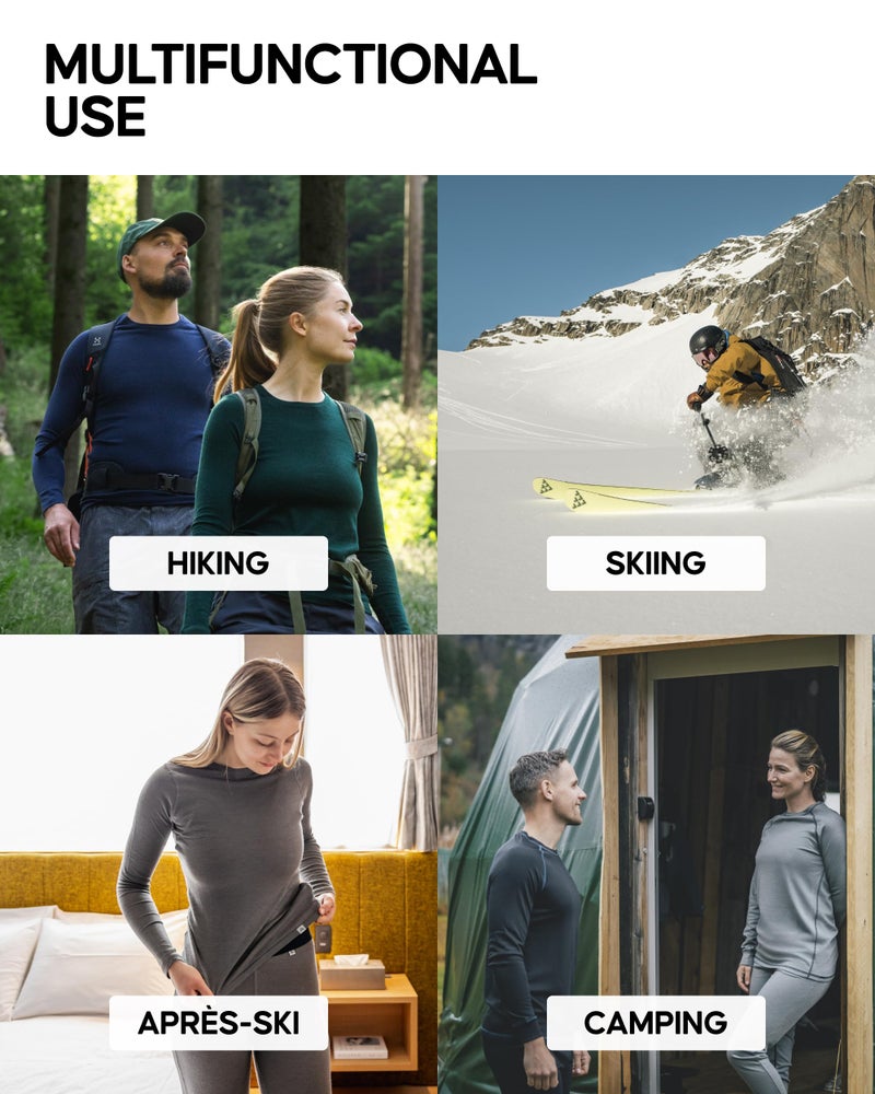 DANISH ENDURANCE طقم قاعدة ميرينو للنساء من دانش إندورانس صغير رمادي 1-pack - Image 4