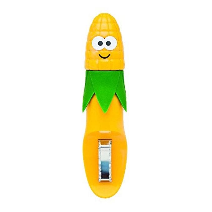 Joie Corn Cob Stripper, Durable Stainless Steel Blades, Secure Contoured Grip, Compact Peeler Cuts in Both Directions to Remove Kernels, Cute Kitchen Gadget, Great Canning Tool - Image 5