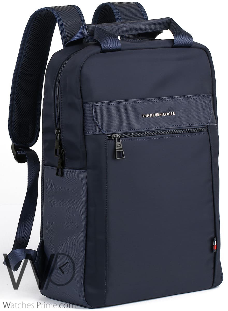 Tommy Hilfiger Backpack Navy Blue Men Laptop Bag