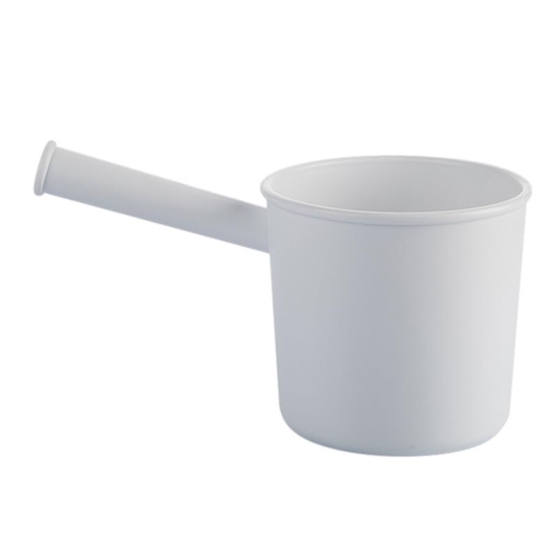 White Plastic Long Handle Water Ladle Kitchen Scoop for Cooking and Bath - Image 2