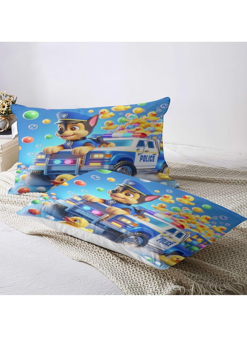 PAW PATROL Bedding Soft Microfiber Polyester Bed Sheet 3 Piece Set Includes duvet cover and two pillowcases (duvet cover size 150cmX200cm) - Image 4
