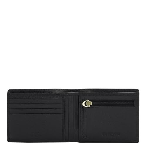 Da Milano RFID Protected Leather Wallet for Men with Card Slot - Black - Image 3