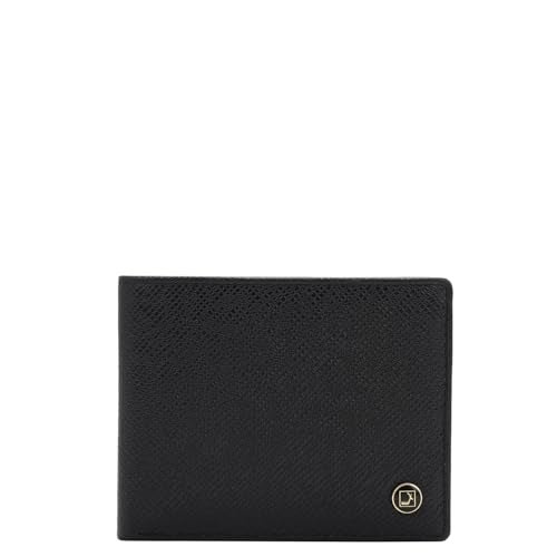 Da Milano RFID Protected Leather Wallet for Men with Card Slot - Black - Image 1