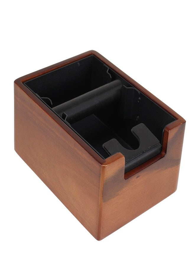 DIBTSA Espresso Knock Box with Tamping Station,Coffee Grounds Pucks Knock Box and portafilter tamper stand,with Removable Rubber Knock Bar and Non-Slip Base - Image 1