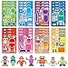 DaiUni 24 Sheets Robot Make a Face Sticker Sheets for Kids Todders Activities Make Your Own Stickers for Kids Birthday Party Favor Supplies Craft - Image 2