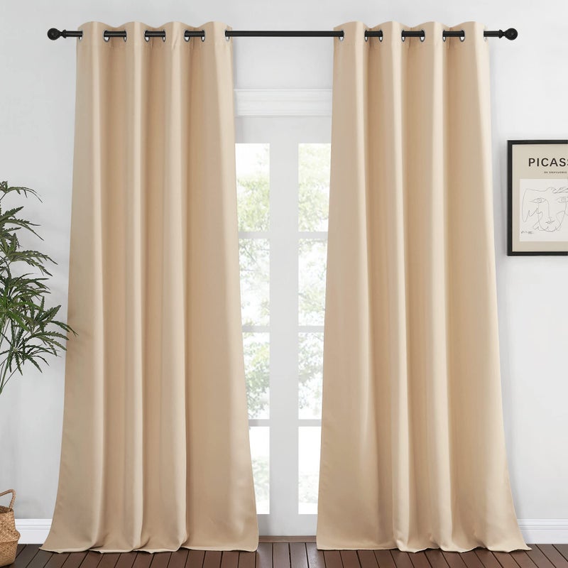 NICETOWN Room Darkening Curtain Blind - Modern Design Light Reducing & Privacy Protection Short Window Drape/Drapery for Kid's Room, 52x95 inches, 1 Piece - Image 1
