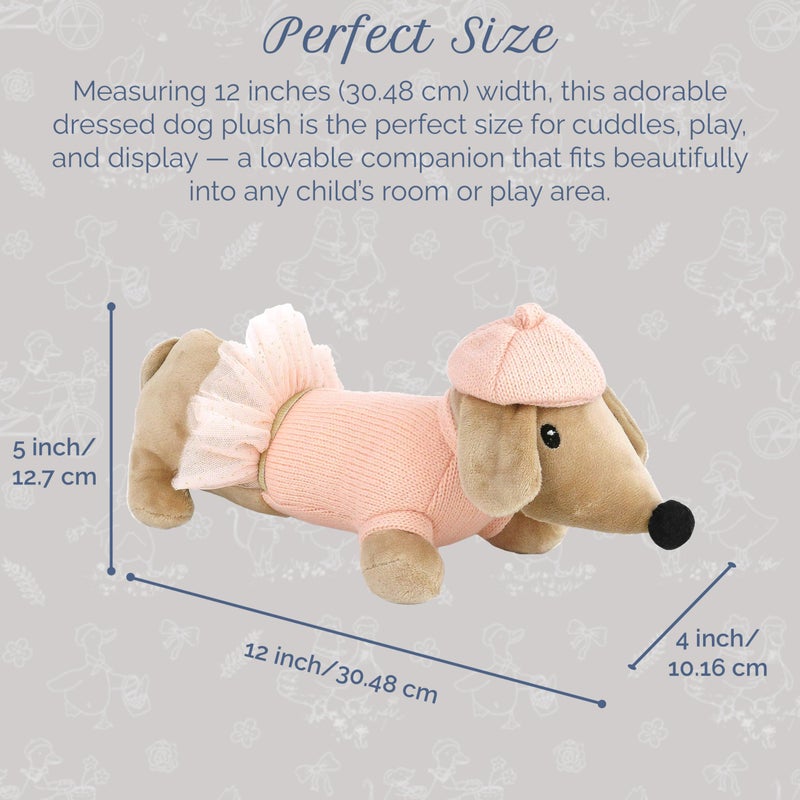 MON AMI Mon Cheri Dressed Dog Stuffed Animal â€“ 12â€, Soft & Cuddly Plush Animal, Use as Toy or Room Decor, Great Gift for Kids of All Ages - Image 3